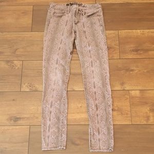 Fox Brand snake print jeans